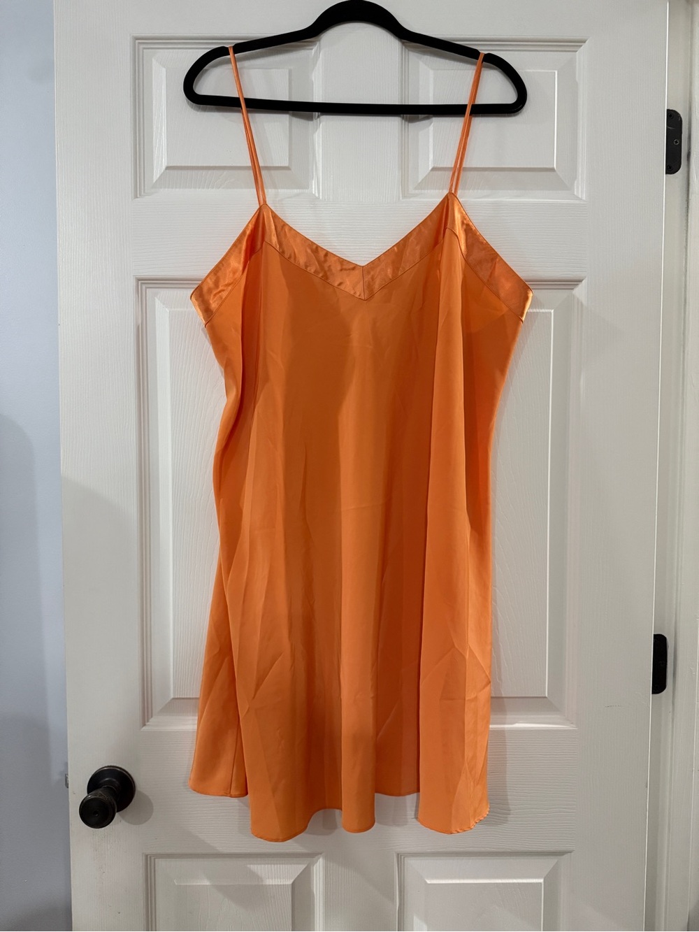 Intimates by Lane Bryant Women's Orange Satin Slip Dress Size 18/20